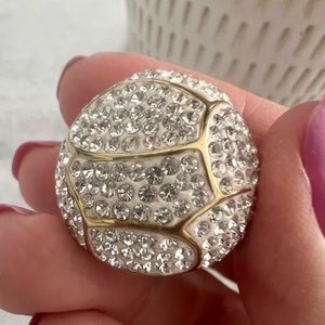 Swarovski crystals gold tone ring ✨✨✨
